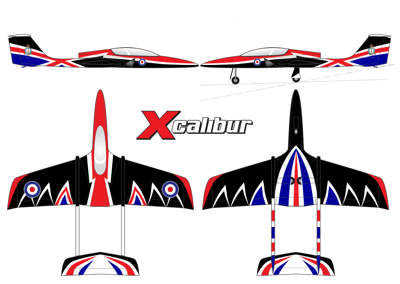 JSM Xcalibur+ Large sports jet RAF Scheme