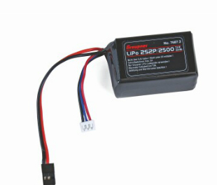 Graupner 2500mAh 2s 7.4v Li-Po Rx battery (7687.2)