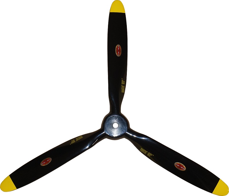 Biela 3 Blade Prop 19x10" Black/Yellow