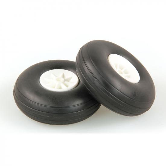 63mm 2 1/2" white Wheels (pr) - Click Image to Close