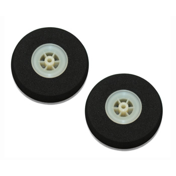 70mm Light Weight Wheels (pr) Foam/Sponge tyre - Click Image to Close