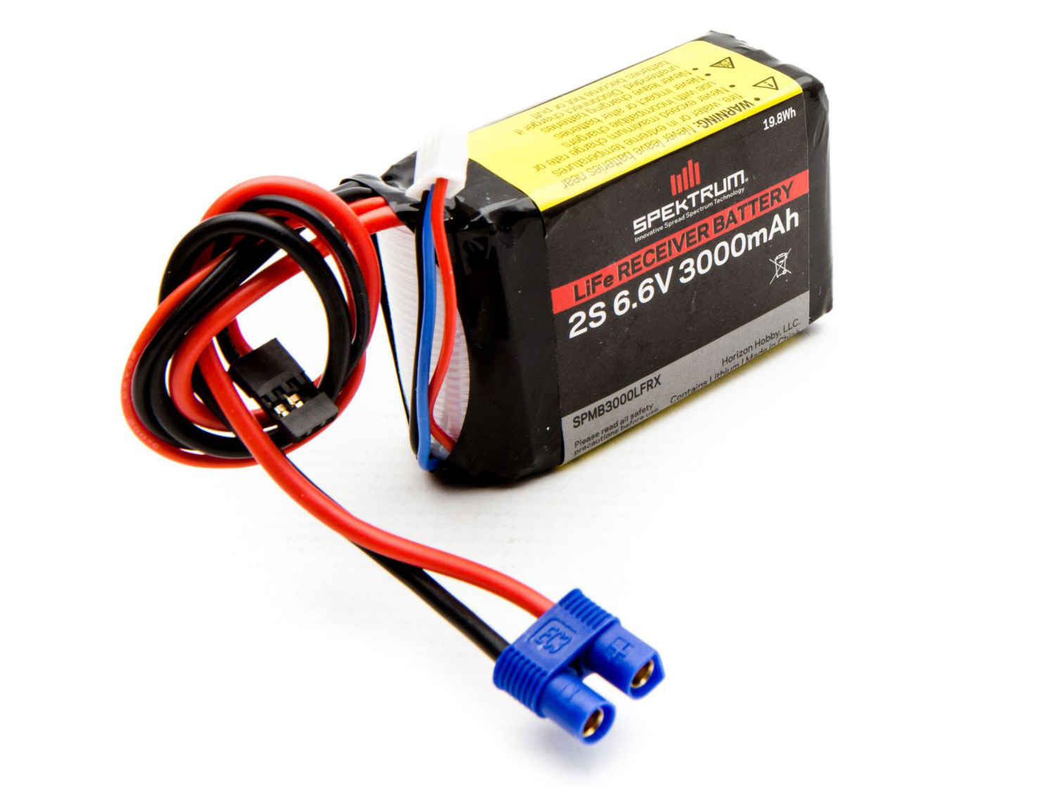 6.6v (2s) Li-Fe 3000 mAh EC3/JR connector - Click Image to Close