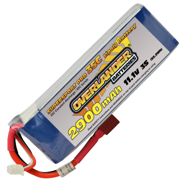 Overlander 2900 3s (11.1v) 35c LiPo with JST balance connector - Click Image to Close